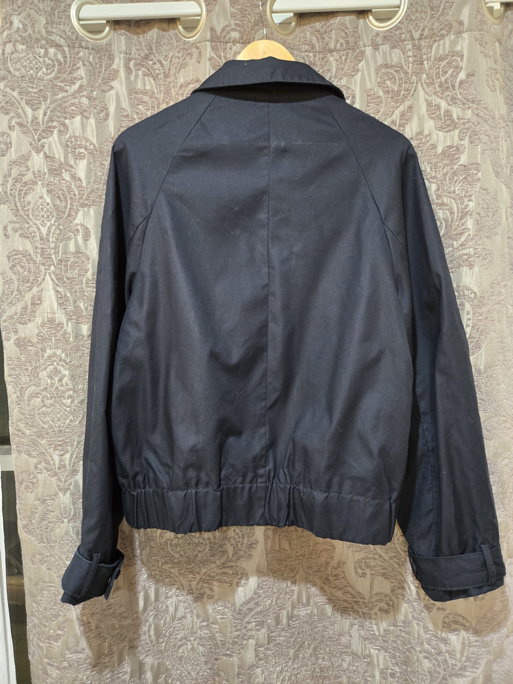 H&M Navy Button-Front Bomber Jacket - Picture 8 of 8